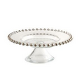 Silver Bead Footed Plate